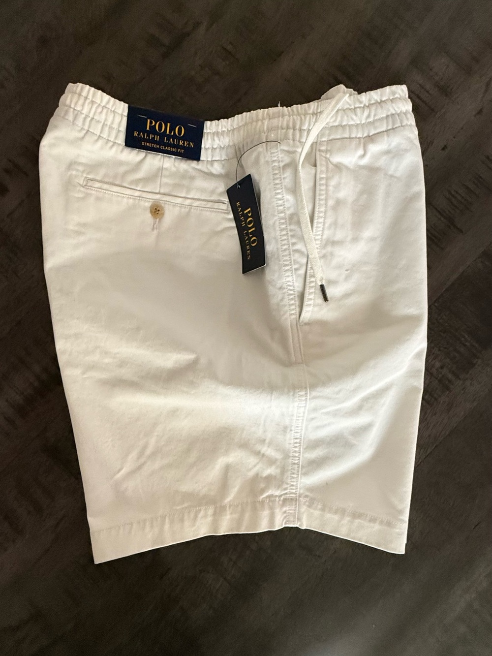 Polo by Ralph Lauren White Elastic Drawstring Men’s Shorts